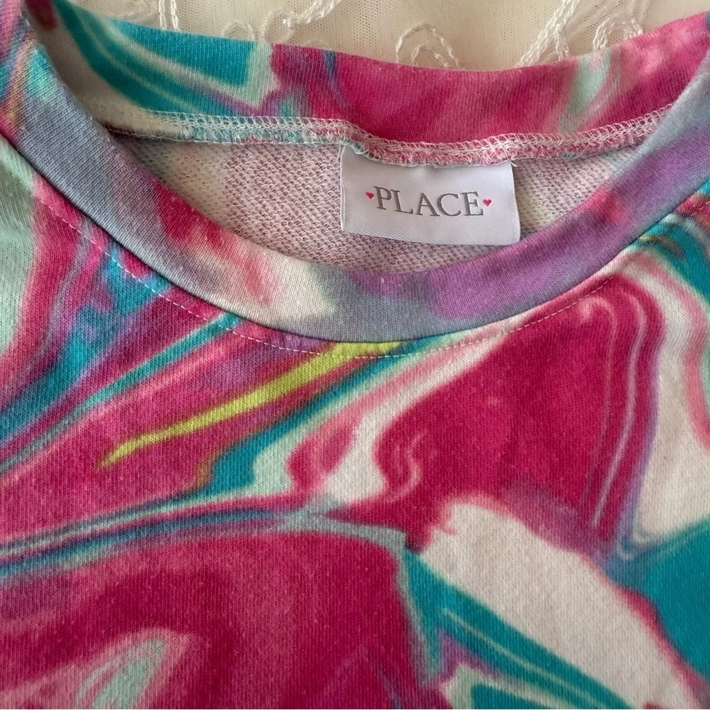The Children's Place Pink and Blue Marble Sweatshirt